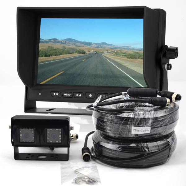 Backup Camera System with Dual Lens Camera