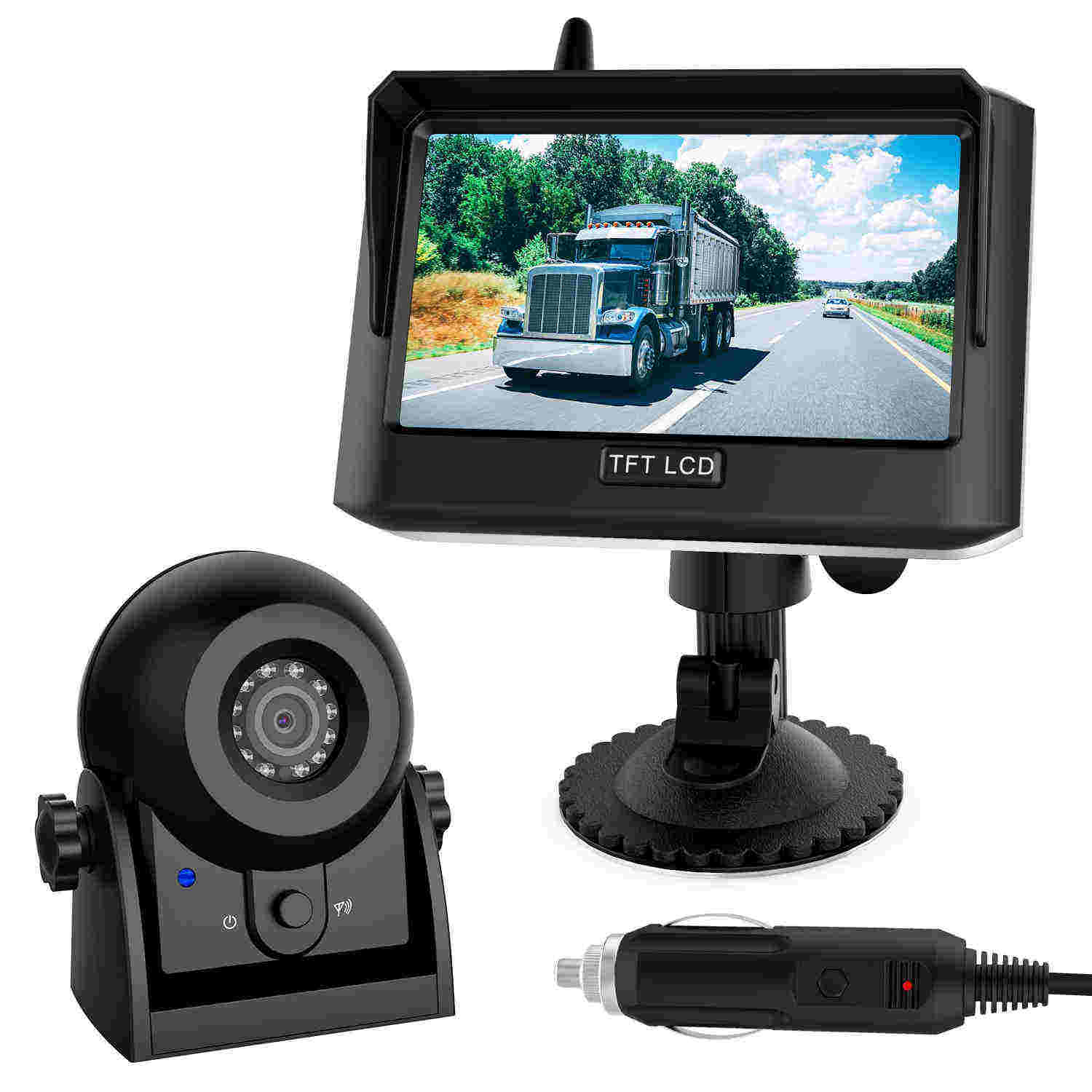 Wireless Magnetic Battery Operated Portable Backup Camera System